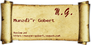 Munzár Gobert névjegykártya